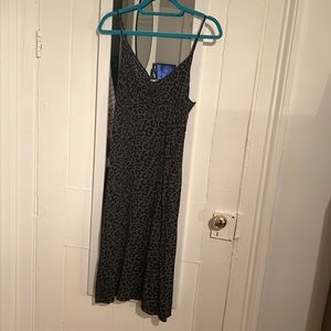 Hollister midi green cheetah print dress